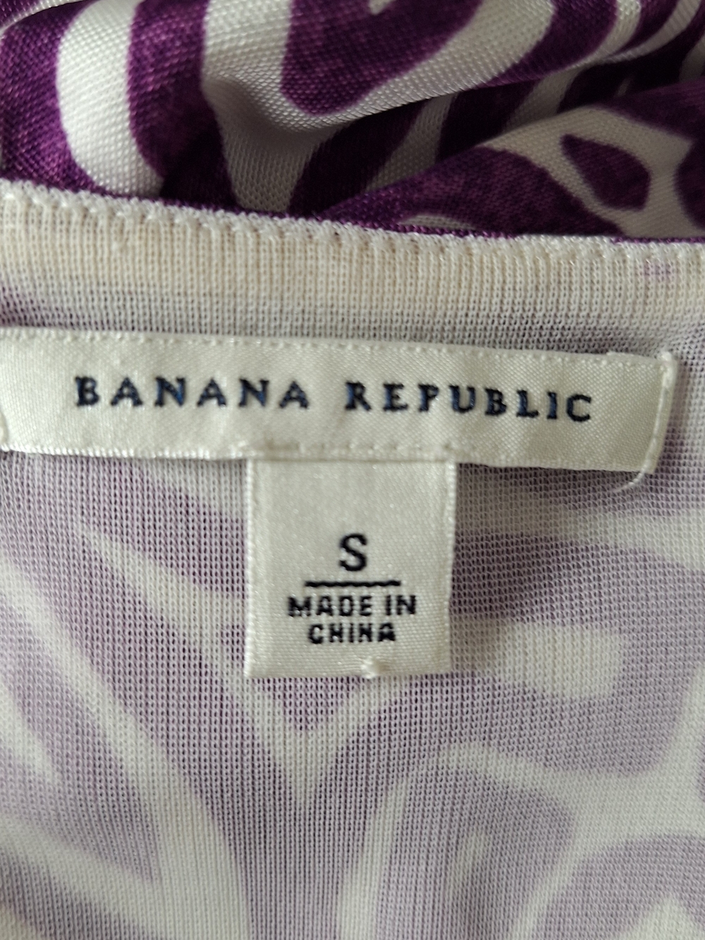 Banana Republic Purple & White Silk Blend Criss Cross Back Midi Dress Size S - Picture 12 of 15